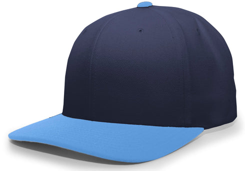 Pacific Headwear Pro-Wool Hook-And-Loop Adjustable Cap (705W), Color 'NavyColumbiaBlue'